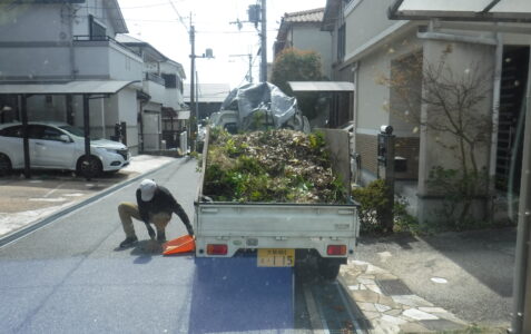 ゴミ清掃作業風景